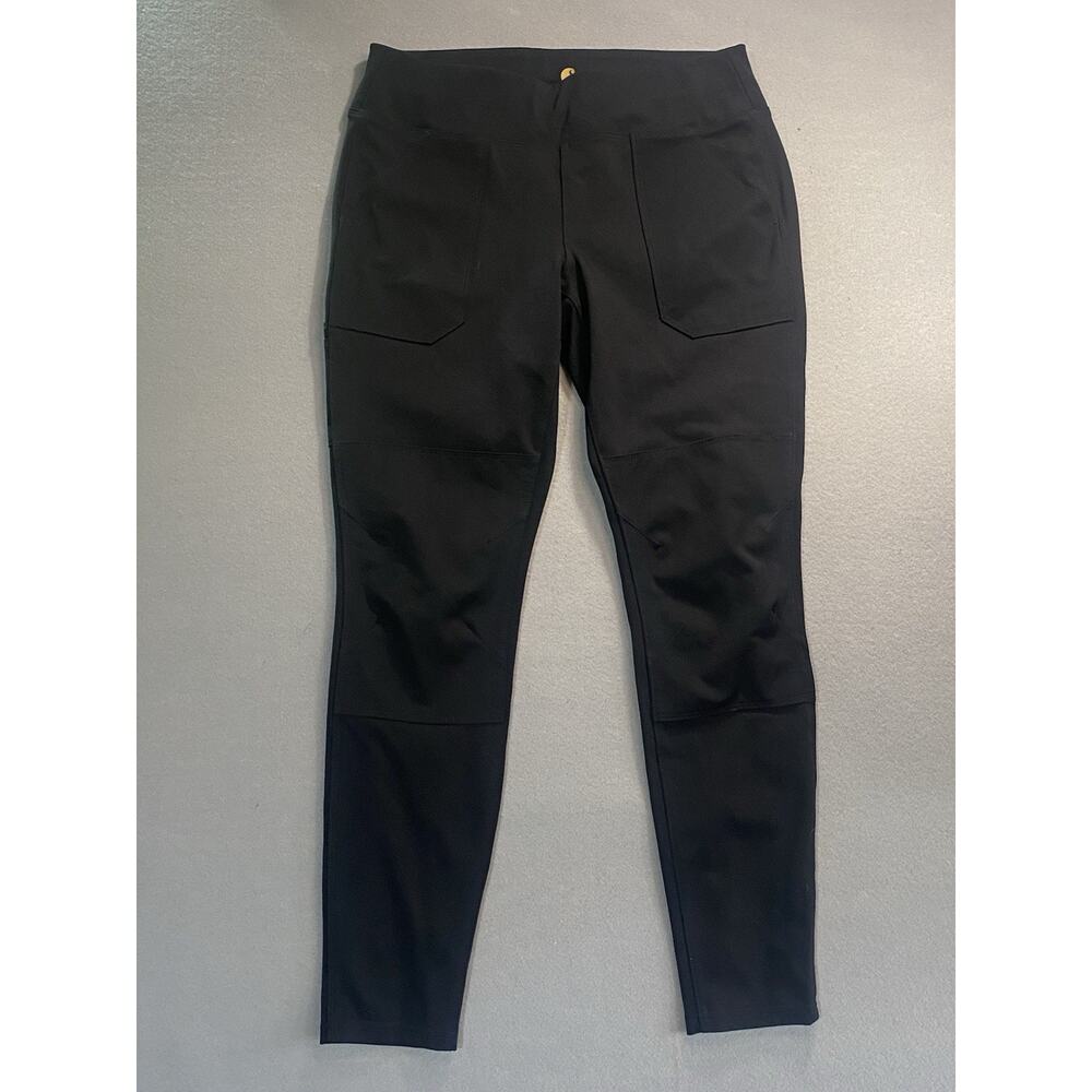 Carhartt Force Midweight Leggings Womens Medium 8/10 Black Fitted Utility Pants